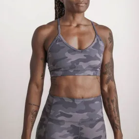 Camo Matte V-Neck Sports Bra