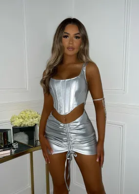 After Hours - Silver PU Two Piece