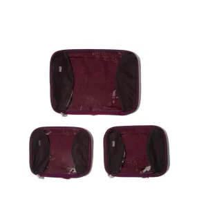 Baggallini Travel 2 Medium & 1 Large Compression Packing Cube Set