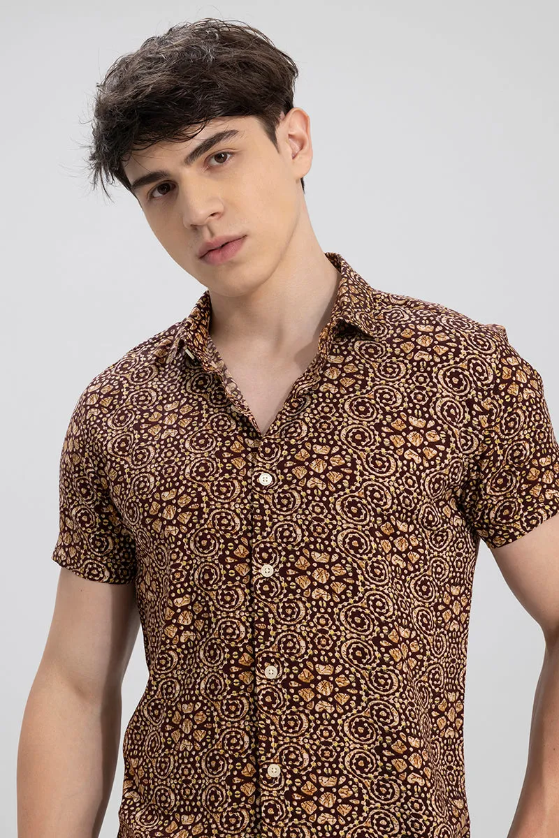 Bandhej Brown shirt