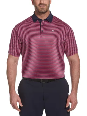 Big & Tall Refined 3-Color Stripe Polo