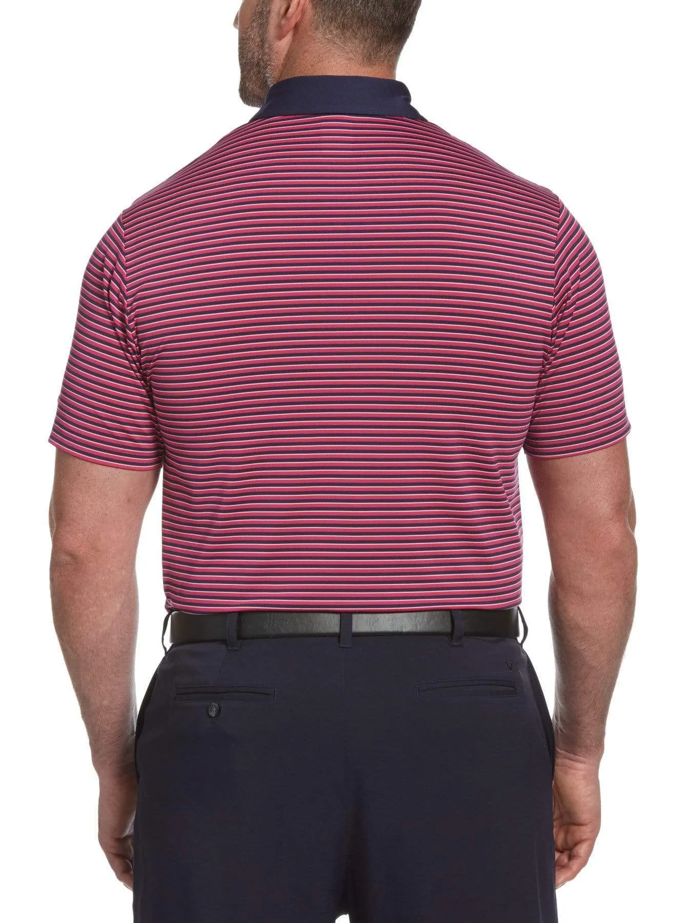 Big & Tall Refined 3-Color Stripe Polo