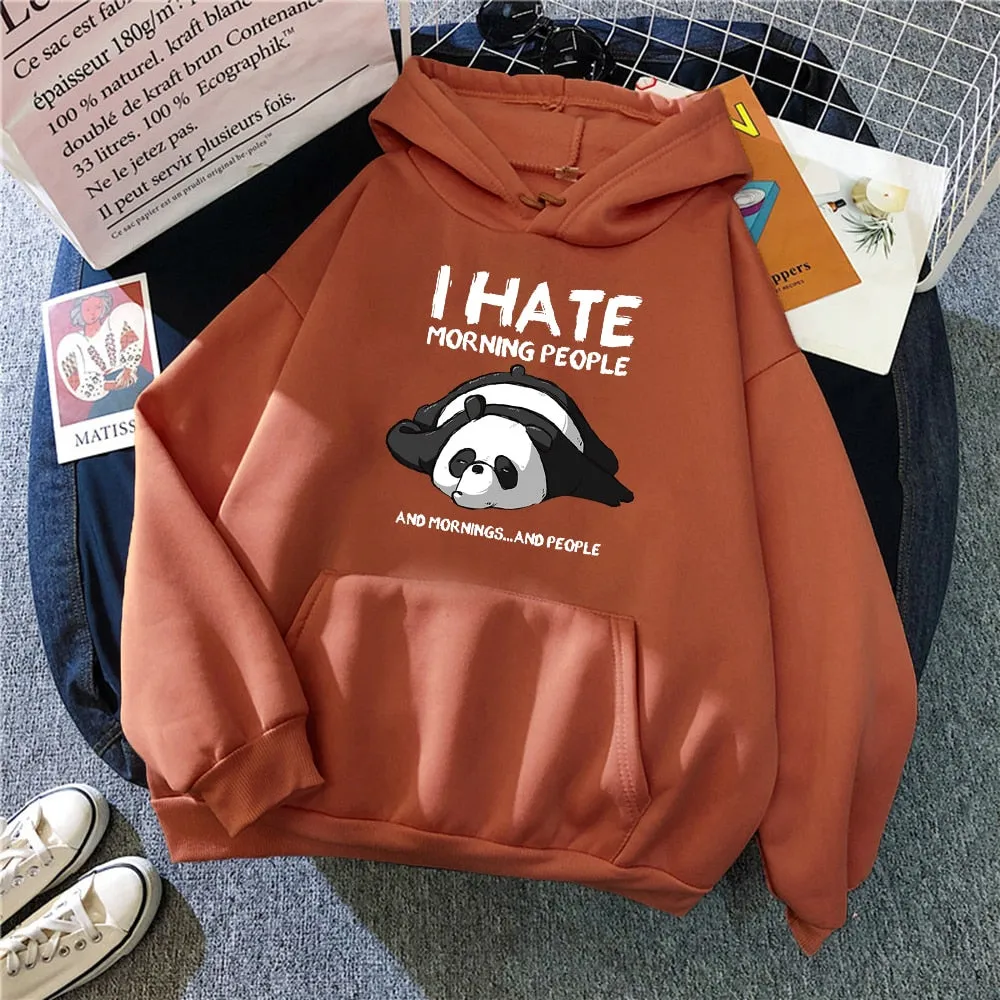 Cartoon Cute Panda Oversized Hoodie with Pockets