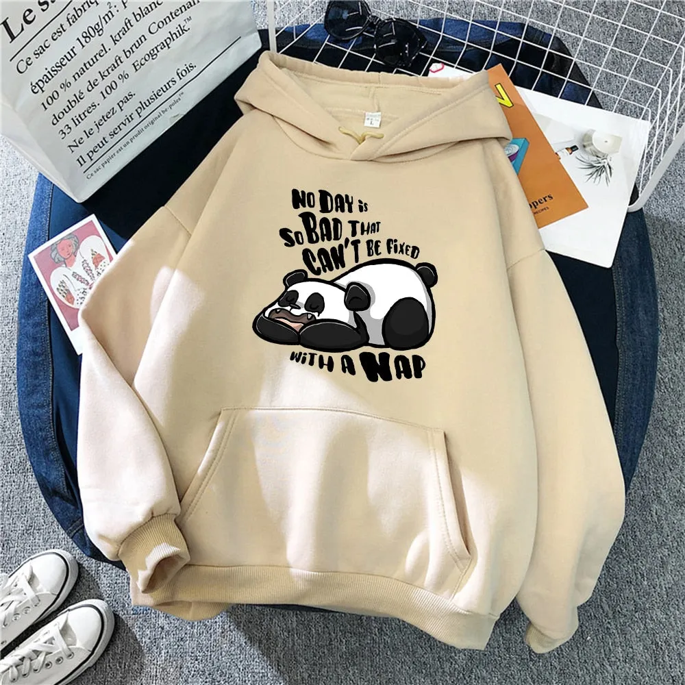 Cartoon Cute Panda Oversized Hoodie with Pockets