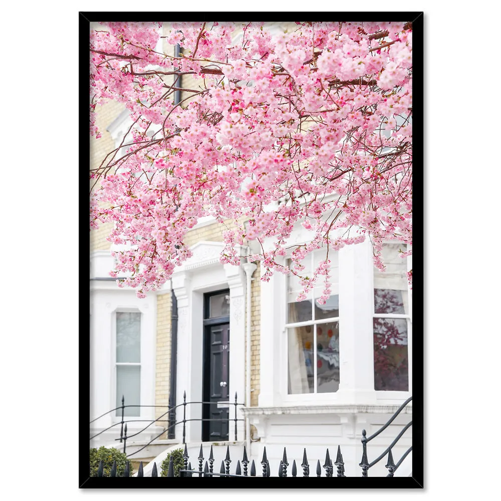 Cherry Blossoms in London II - Art Print by Victoria's Stories