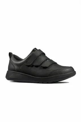 Clarks Scape Sky Youth black leather