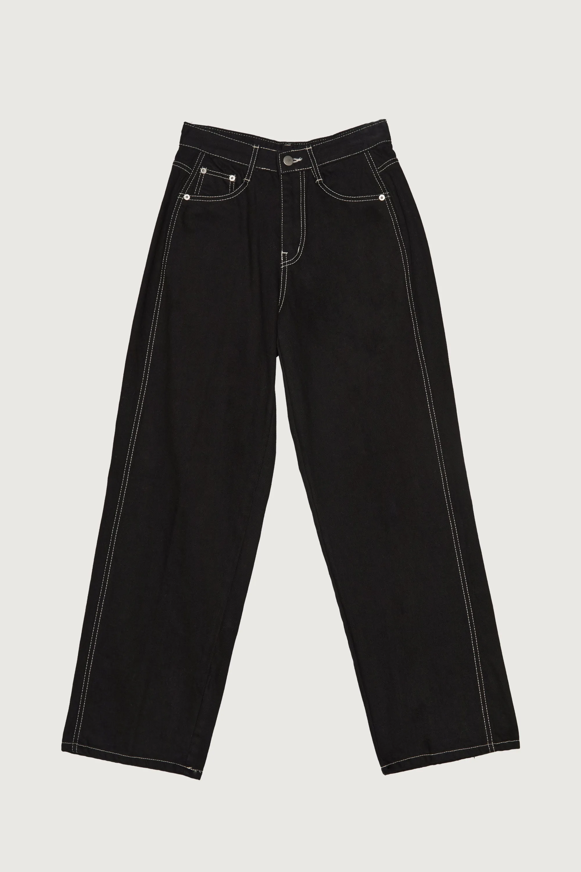 CONTRAST STITCH BLACK JEAN