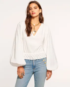 Elisa Poplin Long Sleeve Blouse