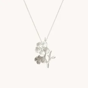 Flower Bunch Silver Pendant with chain W.