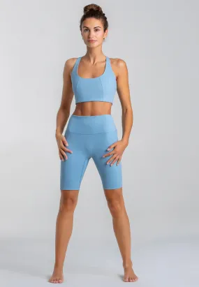 Force BH & Star Shorts Set - Dusty Baby Blue