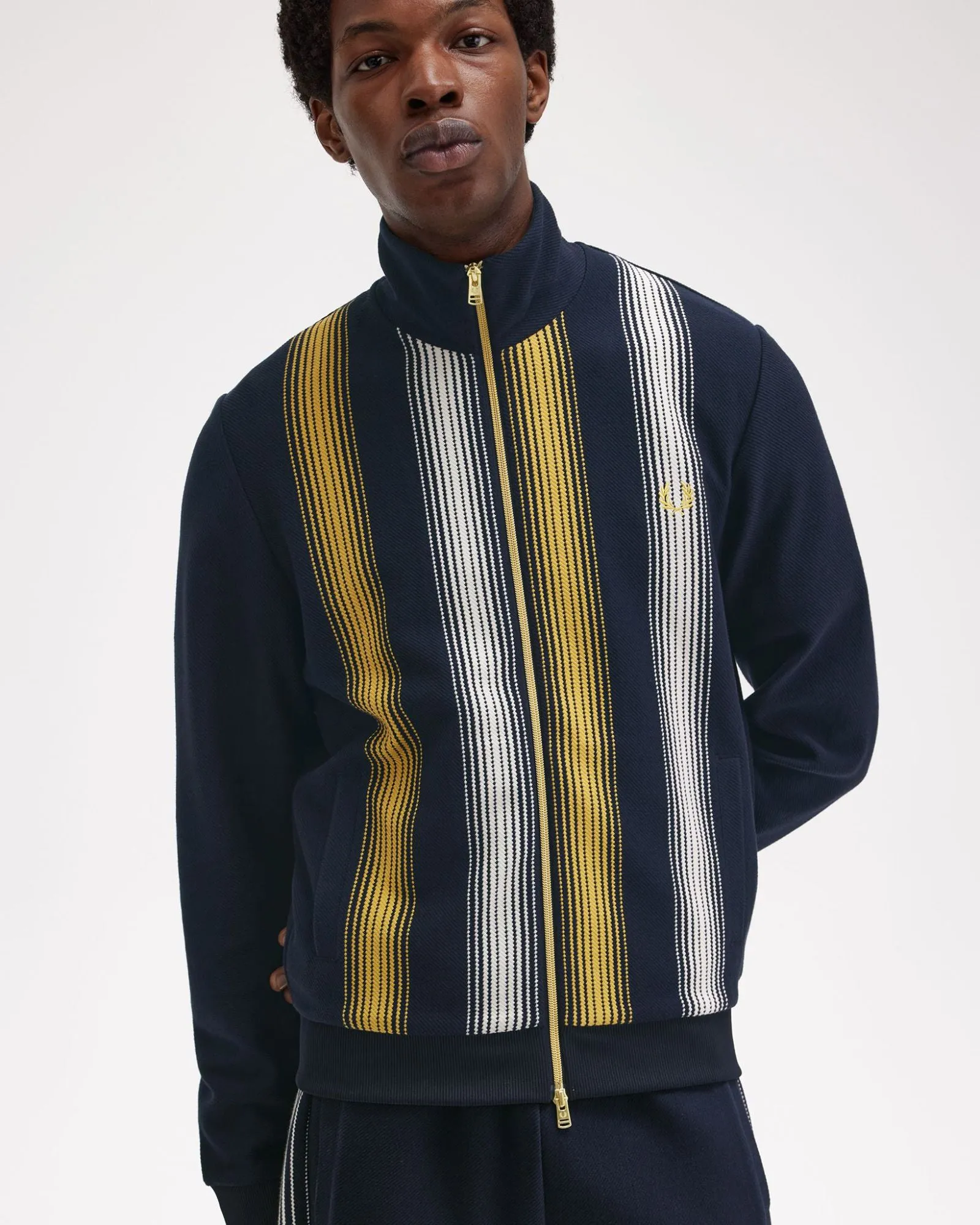 Fred Perry Ombre Stripe Track Jacket - Navy