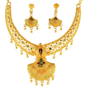 Gold Forming Necklace Set