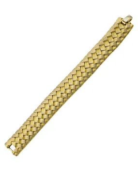 Gold Gilt Metal Woven Bracelet