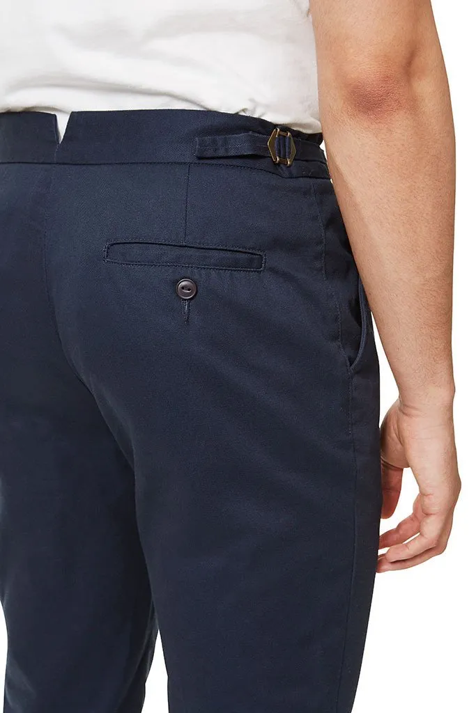 High Waisted Trousers - Navy