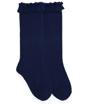 Jefferies Socks-Navy Ruffle