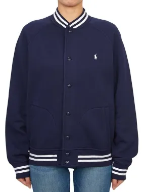 Kids brushed jacket 323932140004 NAVY WHT P Adults can wear