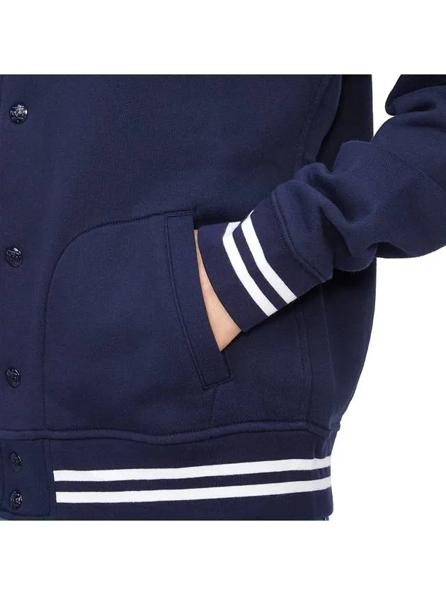 Kids brushed jacket 323932140004 NAVY WHT P Adults can wear