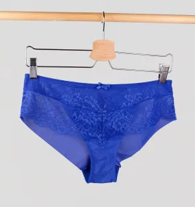 Lace seam-free brief [Cobalt]