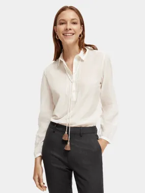 Lightweight pintuck blouse