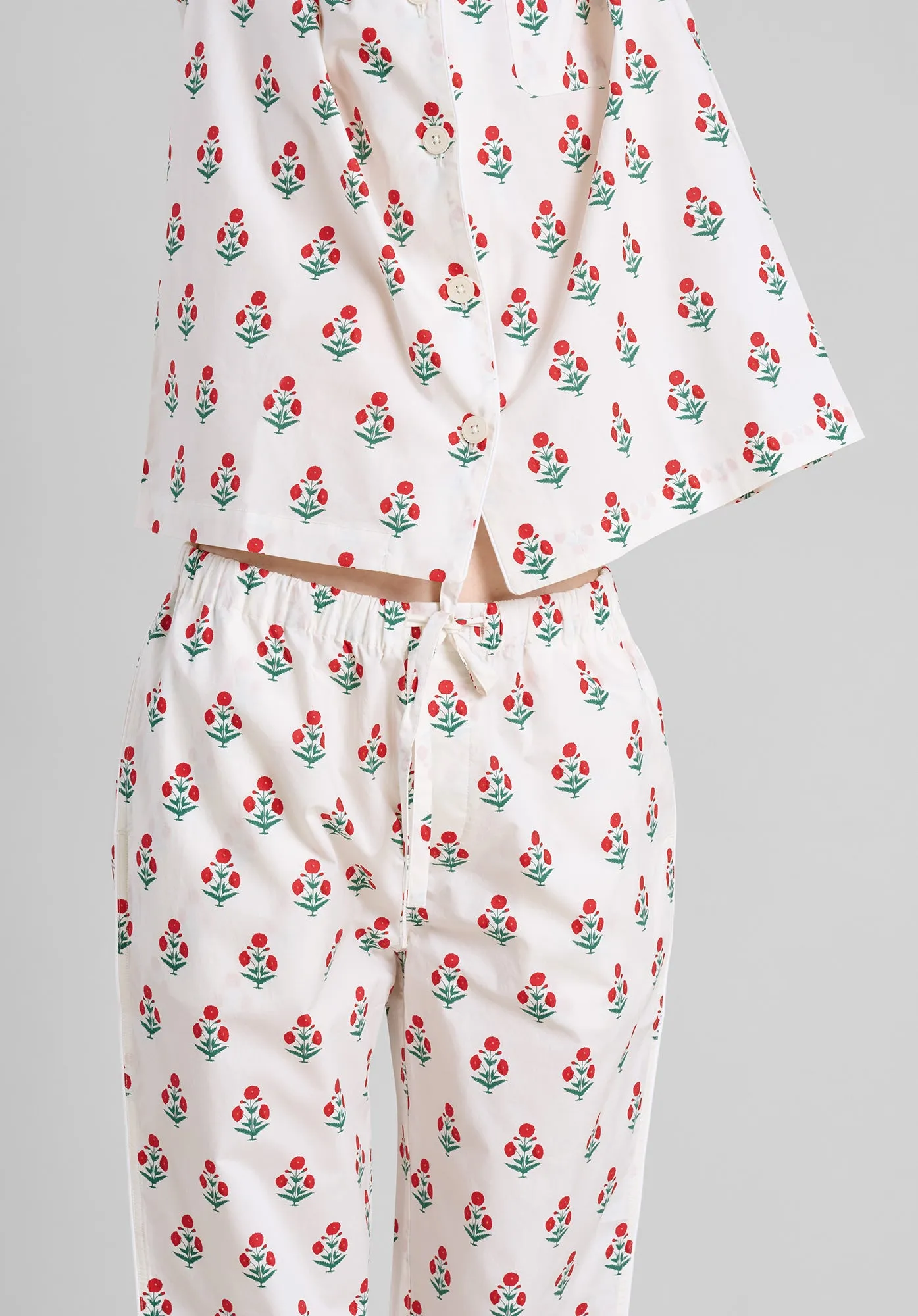 Marina Pajama Set in Poppy Print