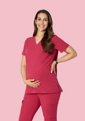 Maternity One Pocket Top Deep Rose