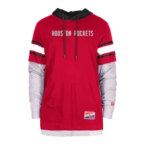 Men's Houston Rockets New Era Apparel Twofer Pullover Hoodie