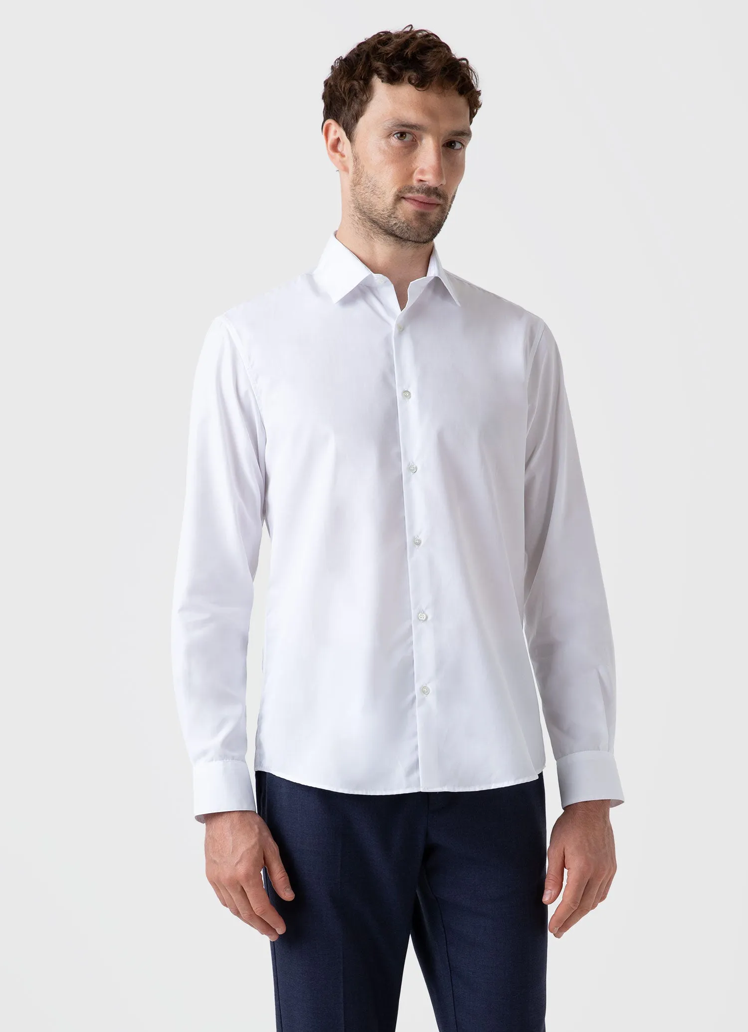 Men's Sea Island Cotton Shirt in White