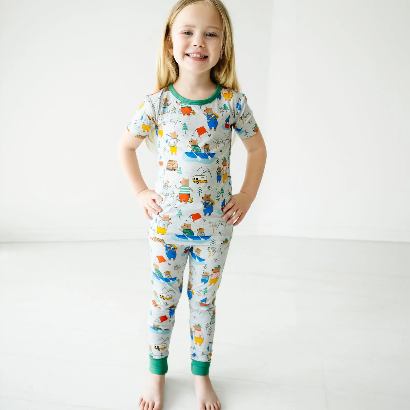 Papa Bear Two-Piece Short Sleeve Pajama Set