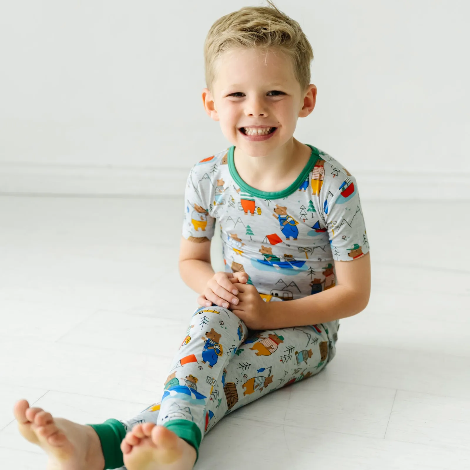 Papa Bear Two-Piece Short Sleeve Pajama Set