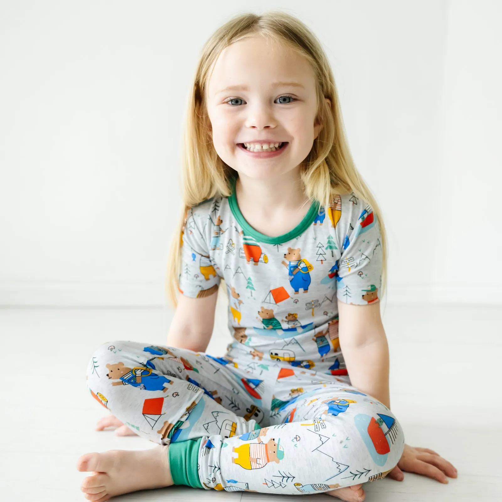 Papa Bear Two-Piece Short Sleeve Pajama Set