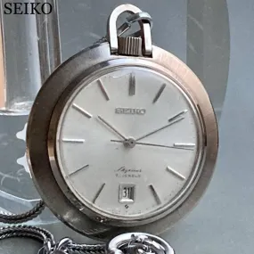 Seiko Pocket Watch Antique 1960s Manual 41mm Vintage