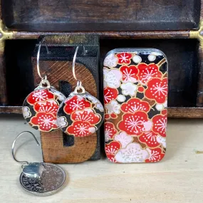 Sixpence Earrings and Teeny Tiny Tin Sakura Cherry