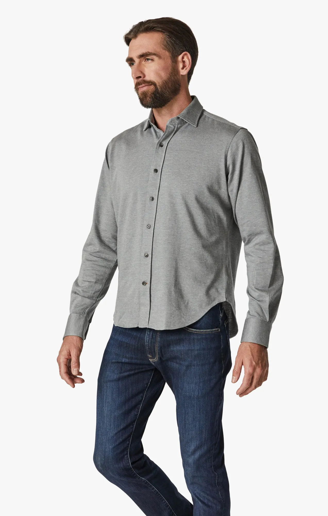 Structured Shirt In Light Grey