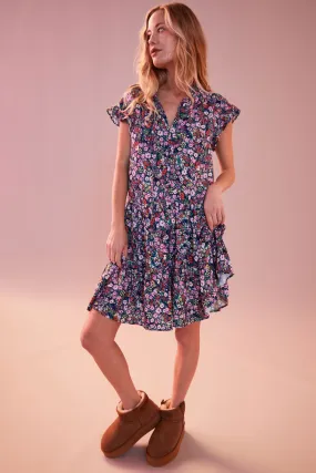 Sundry Mini Field Dress in Deep Navy