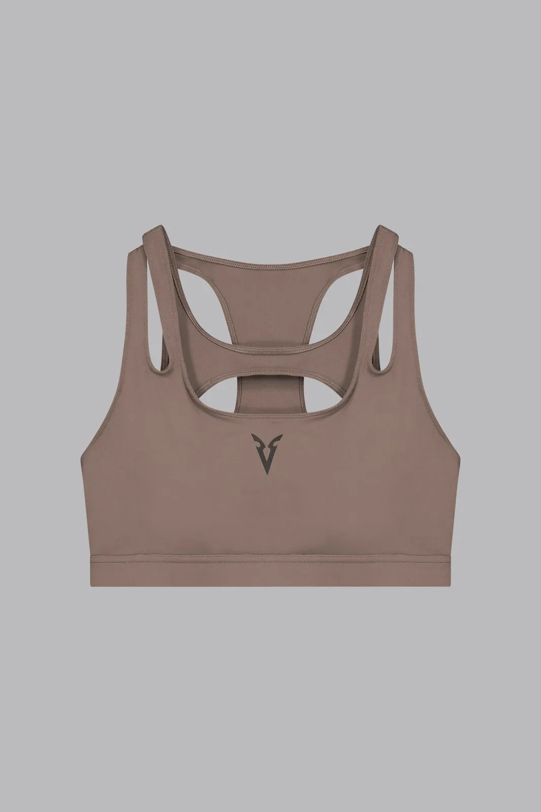 V_SCULPT® CUT OUT SPORTS BRA - Tan