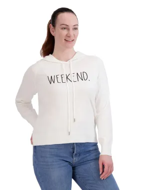 Women's "WEEKEND" Knit Pullover Hoodie