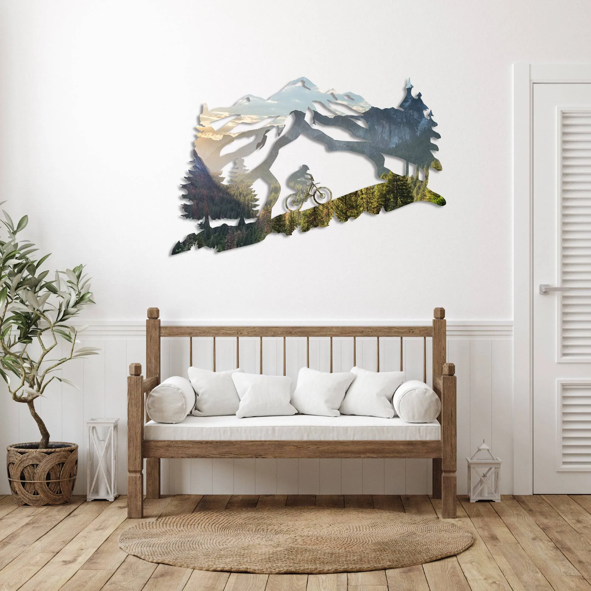 Yosemite Mountain Biker - Metal Wall Art